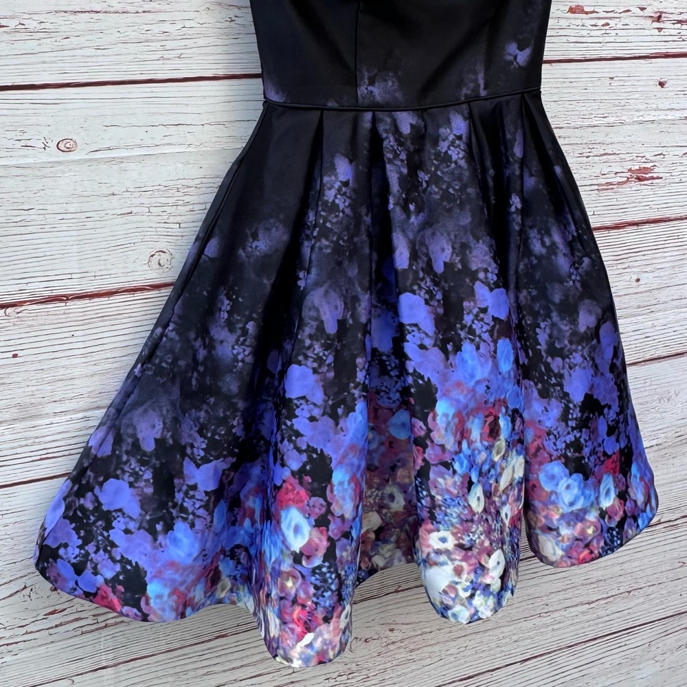 Betsy & Adam Printed Strapless Fit & Flare Dress Sz 2 - Picture 16 of 16